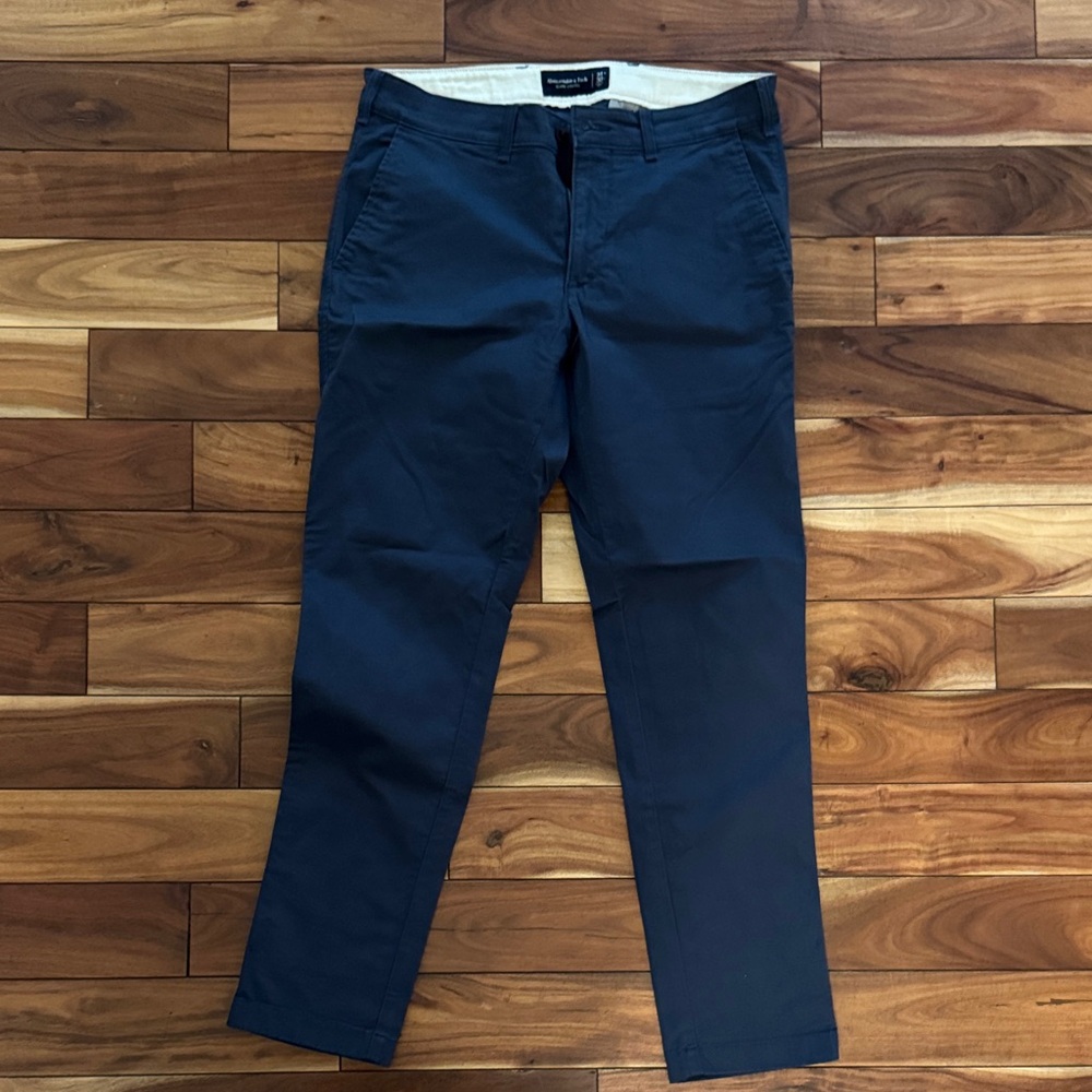 Abercrombie & Fitch Dark Blue Chinos